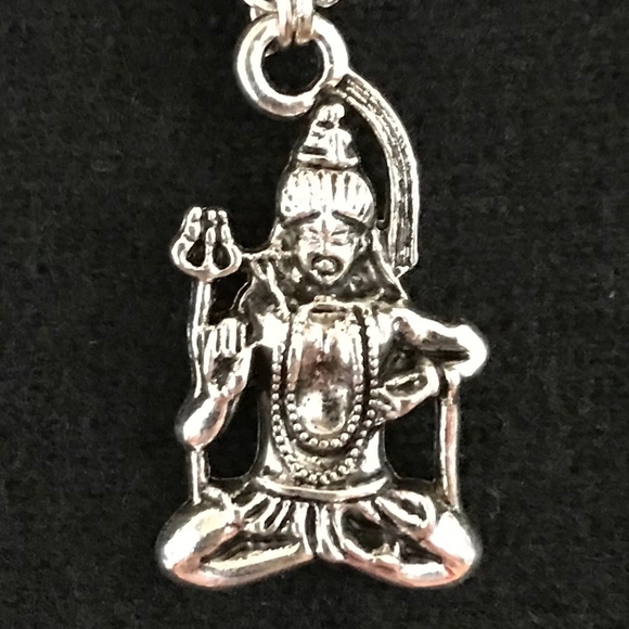 Hindu Ganesha & Shiva Handmade 2-Layer Silver Necklace - Picture 4 of 15
